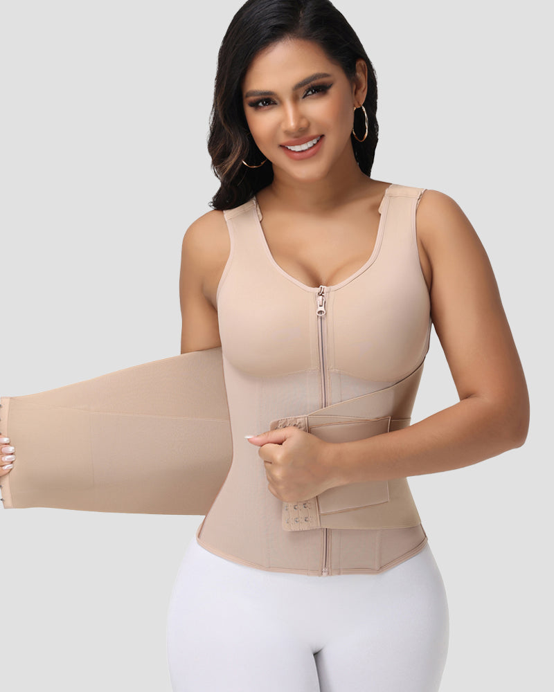 Shapshe® Zipper & Button Double Pressure Sports Waist Trainer