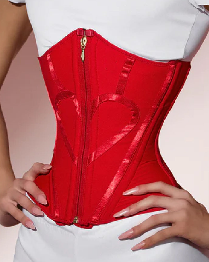 Shapshe® Hourglass Heart Pattern Waist Trainer Bone Tummy Control Corset