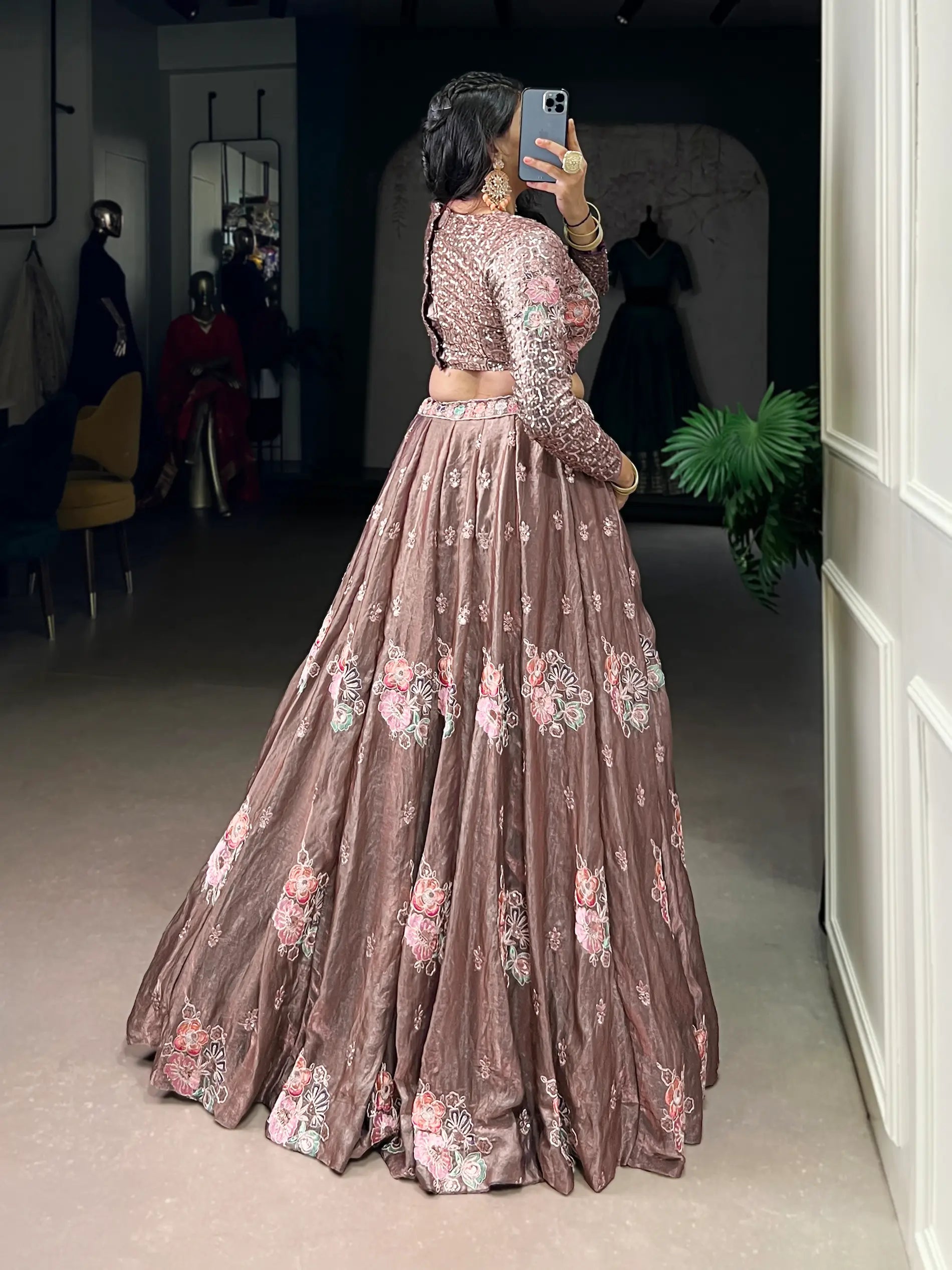 Onion Pink Fendi Embroidered Indo Western Set