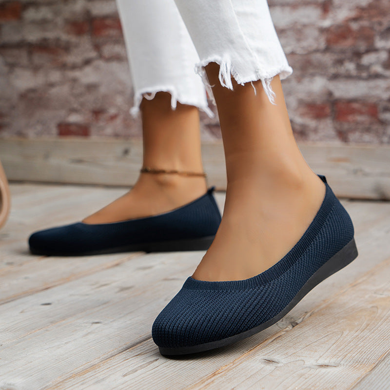 Women's Plus Size Round Toe Casual Driving Flats Comfortable Athleisure Loafers