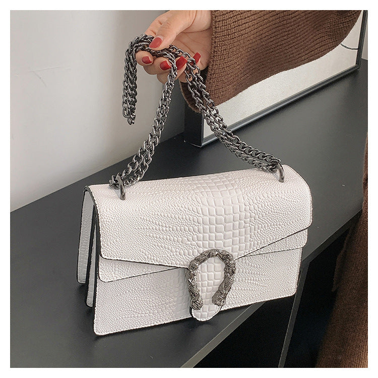 Women's Chain Flap Bag - Trendy PU Leather Shoulder & Crossbody Purse