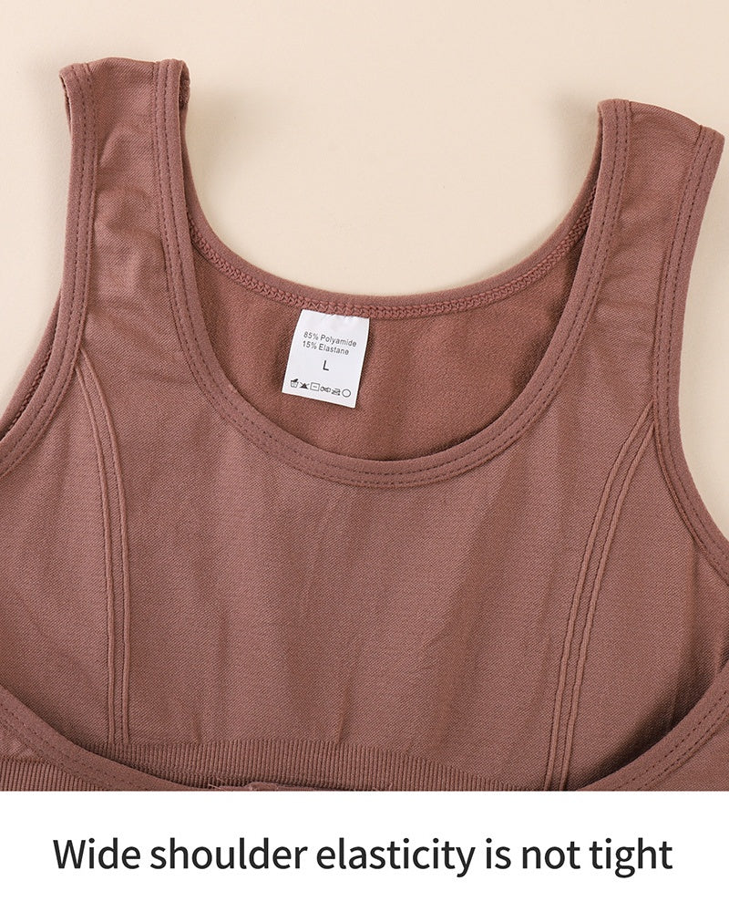 2 in 1 Seamless Double Tummy Control Mid Length Bodysuit  - By Qivii