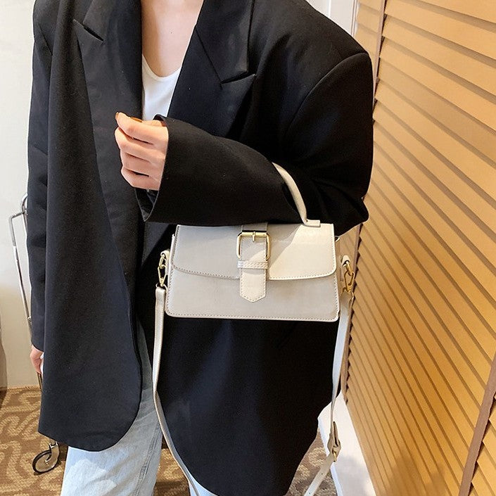 Women's Cantle Mini Satchel - Equestrian-Architectural Bag with Convertible Carry