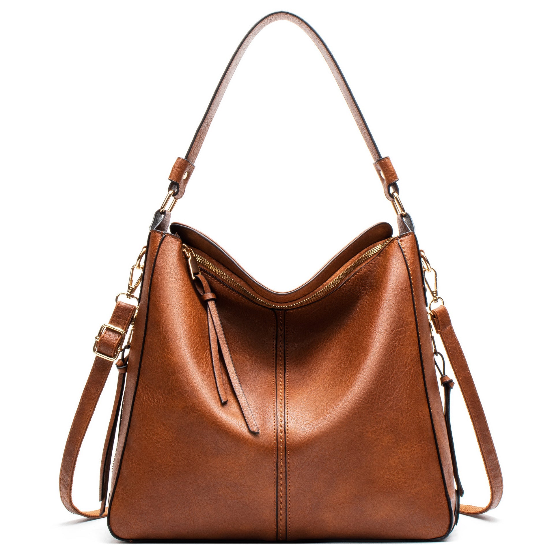 Ounamei Vegan Leather Hobo Tote Bag for Women | Large Capacity Shoulder Handbag with Adjustable Crossbody Strap