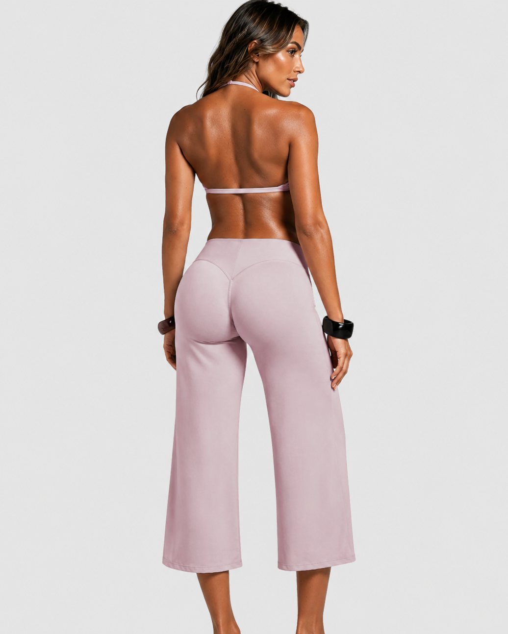 Cpari Wide-Leg Pants Yoga Sportswear Set  - By Qivii