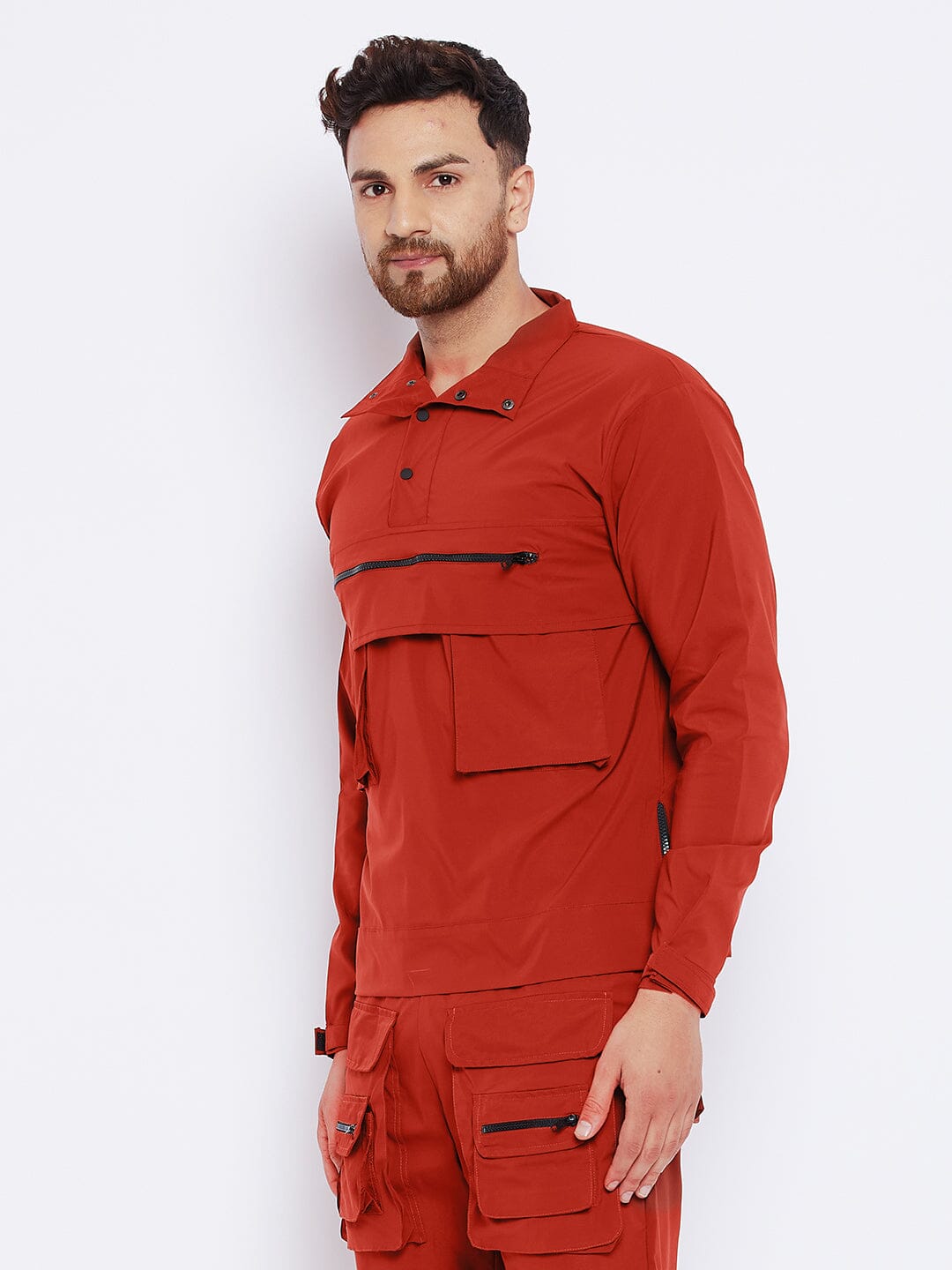 Rust Cargo Wind Cheater Jacket