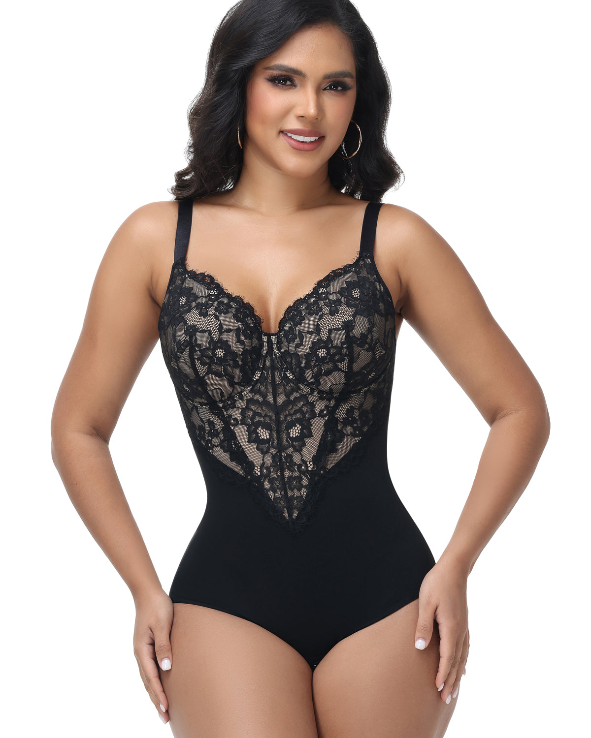 Shapshe® Sexy Lace Floral Hip Lift Shapewear Bodysuit  - By Qivii
