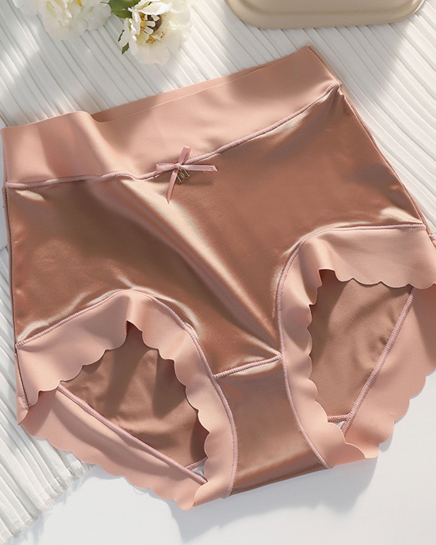 Silkworm Silk High-Waisted Hip Lift Sexy Panties  - By Qivii