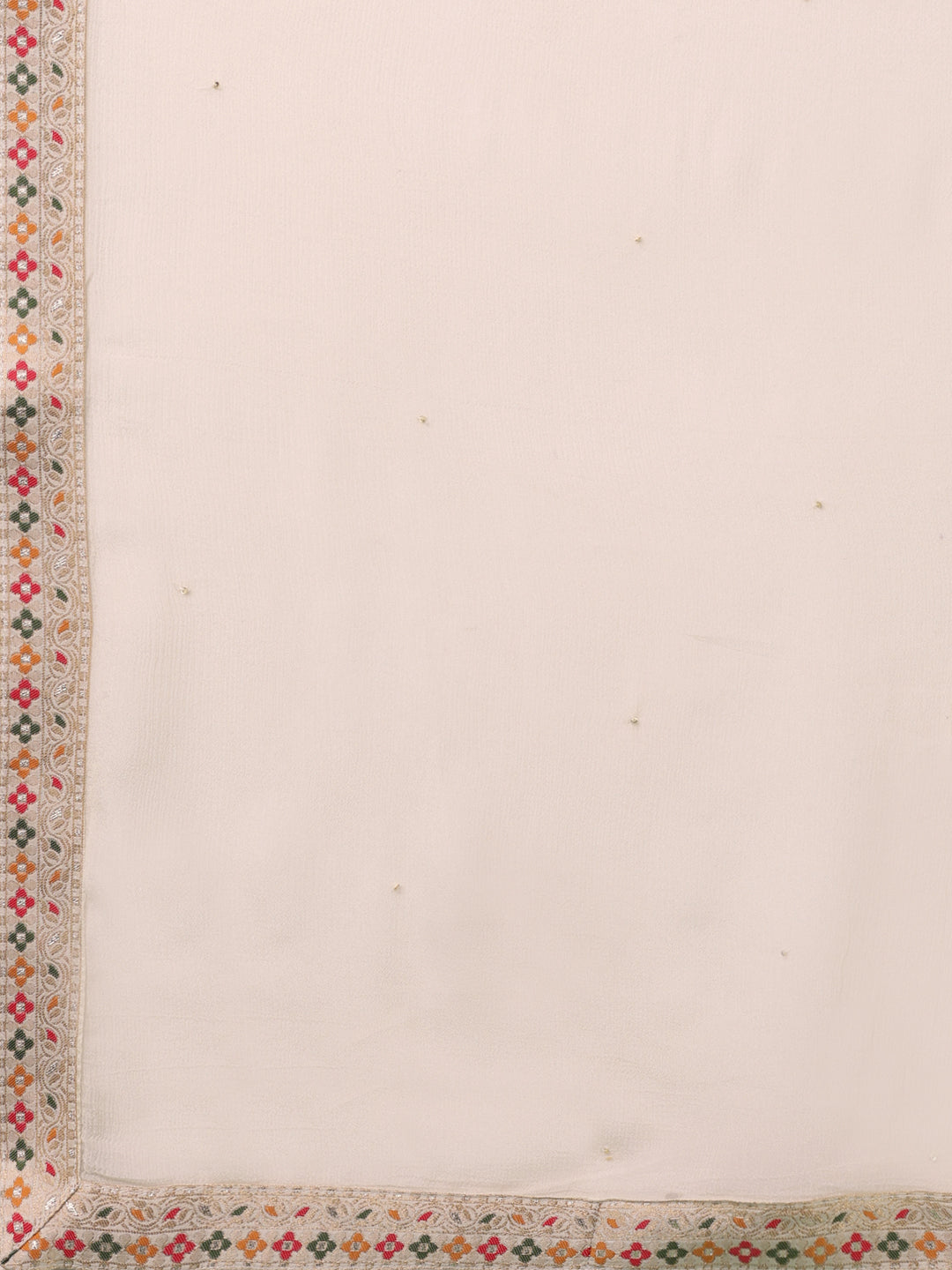Cream Meena Jacquard Kurta Suit Set