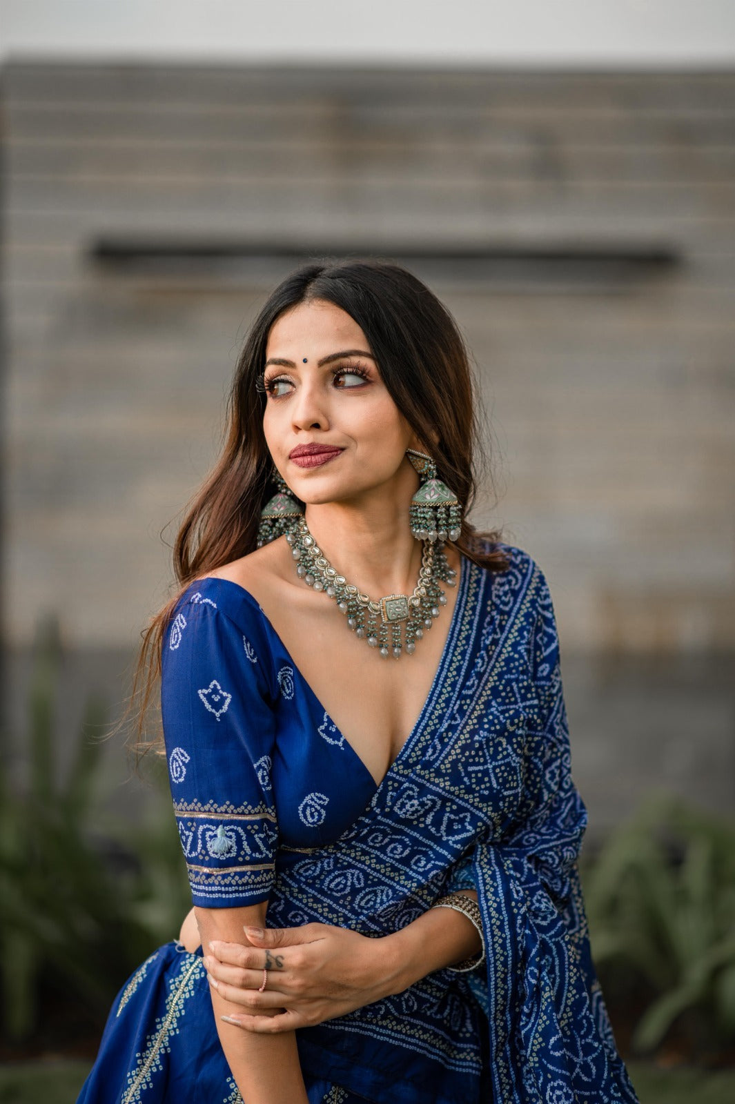 Navy Blue Color Vaishali silk Printed With Gota Patti and Tassels Work  Lehenga