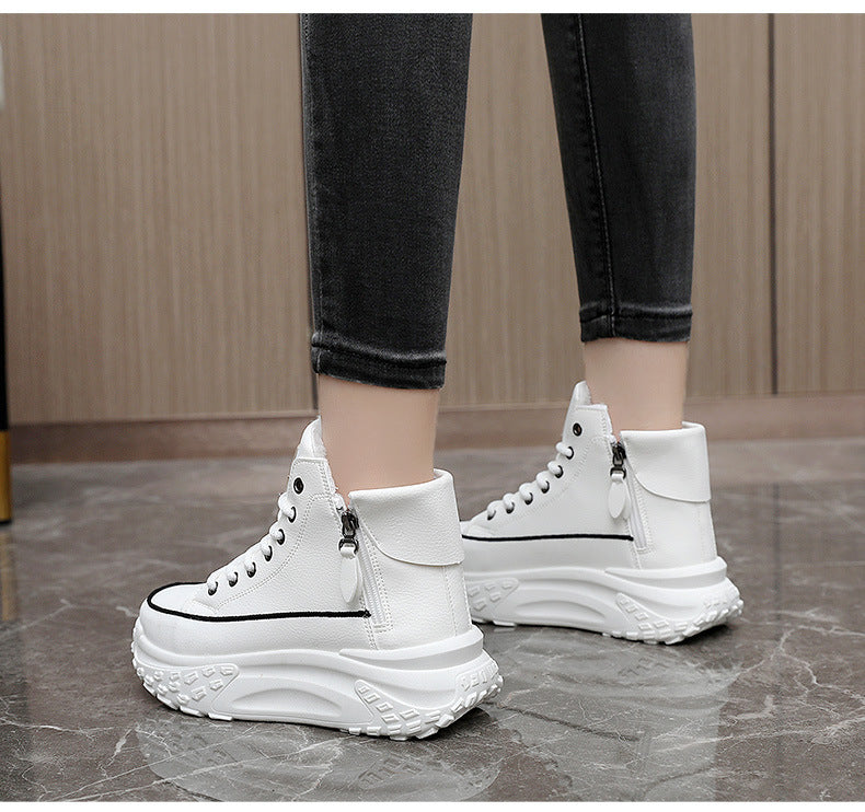 Women's Norevia Side-Zip High-Top Sneakers - Chunky Platform Shoes (US 4-10.5)