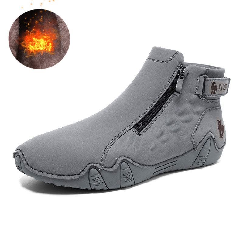 TrailFlex Pro Men's Boots Large Size Zip-Up Combat Boots for Outdoor & Casual Wear