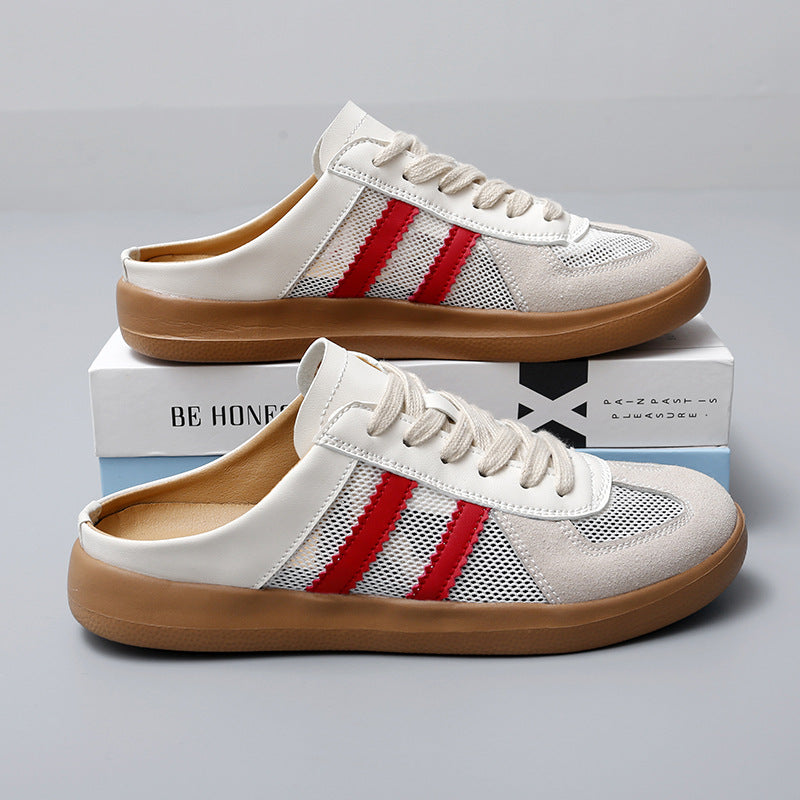 Women's Mesh Mule Slippers German Trainer - Inspired Slip-Ons for Women | Spring-Summer Comfort Shoes with Arch Support