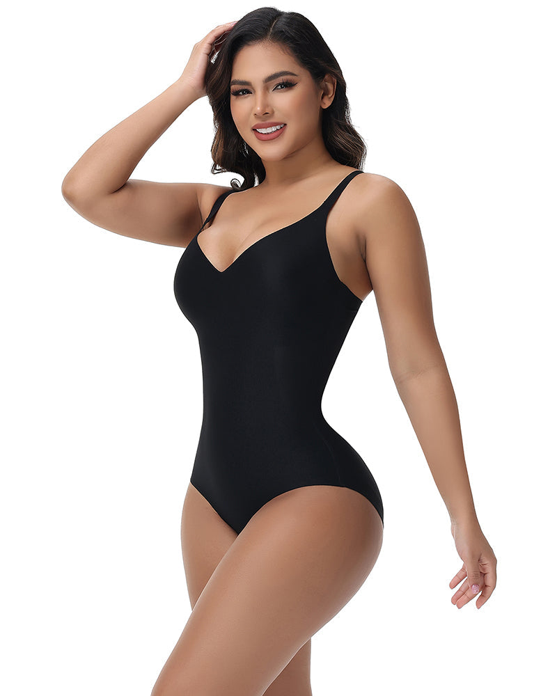 Shapshe® V Neck Compression Shapewear Snatch Butt Lifting Full Bodysuit (Pre-Sale)  - By Qivii