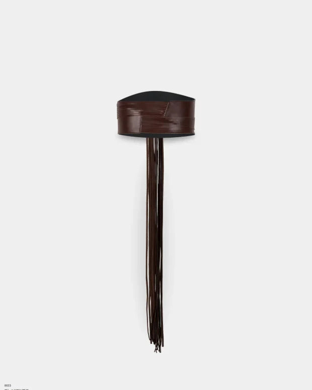 Wide Faux Leather Wrap Fringe Waist Belt Corset  - By Qivii