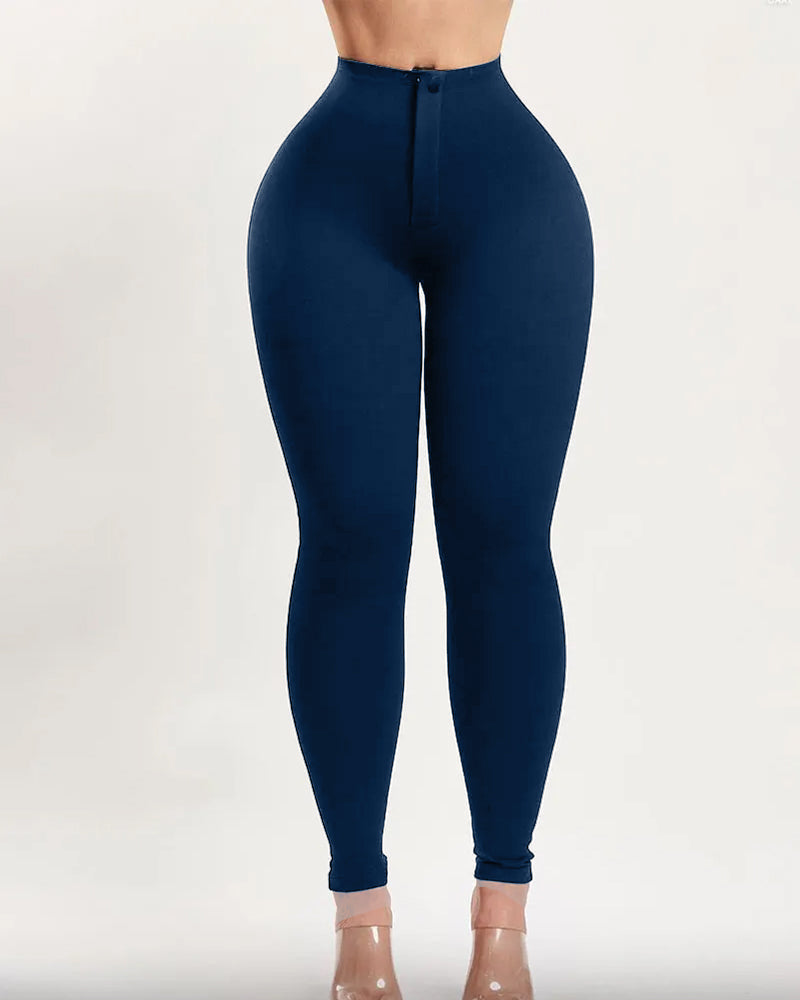 Elasticity Tummy Control High Waist Shaping Butt Lifting Slimming Leggings  - By Qivii