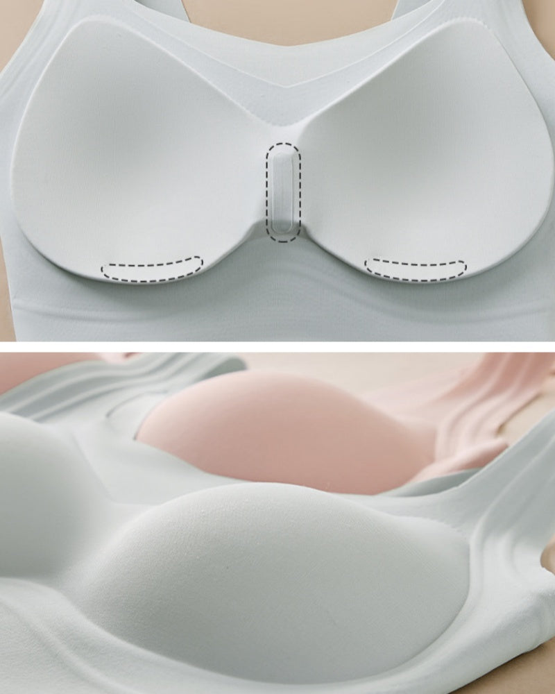 Thin Soft Support Push Up Anti Sagging Vest Bra  - By Qivii