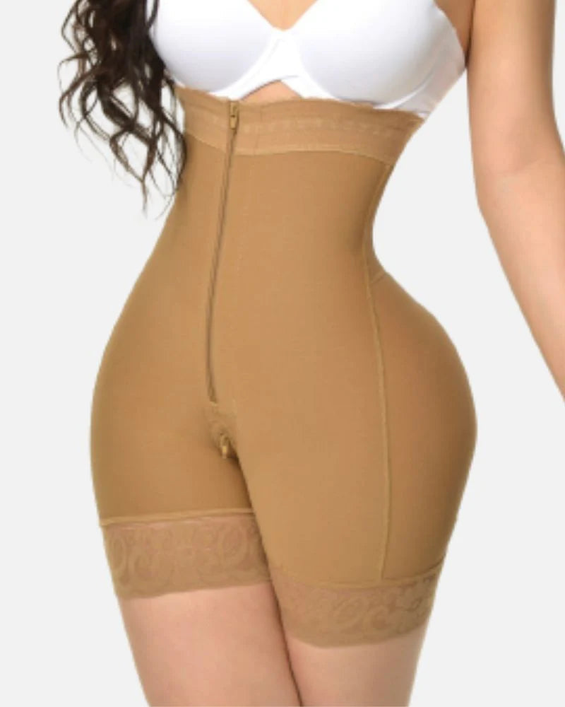 Shapshe® Fajas Colombianas Compression Shapewear Open Bust Tummy Control with Zipper  - By Qivii