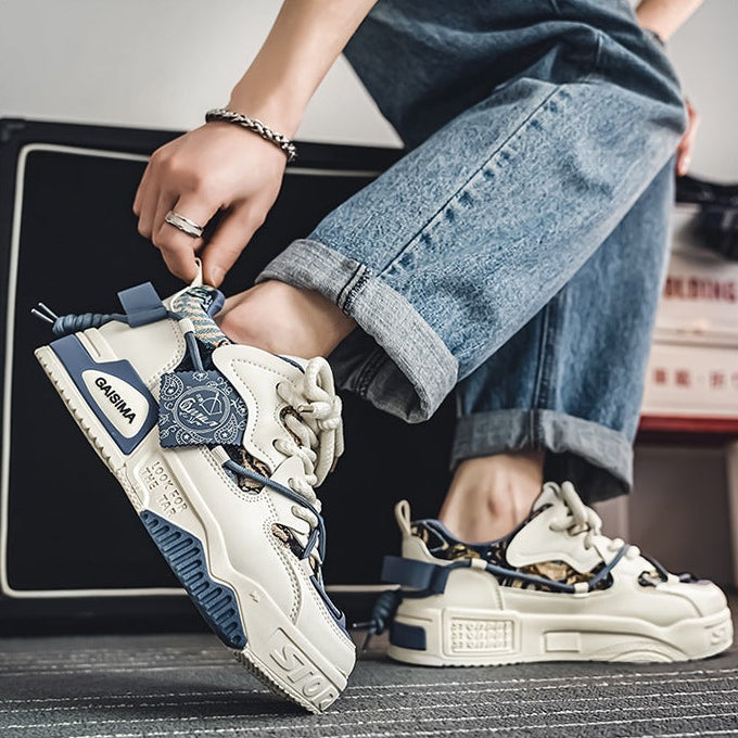 Women's Astelle Chunky Sneakers - Retro Panelled Platform Walking Shoes with Rope Laces (US 8-11)