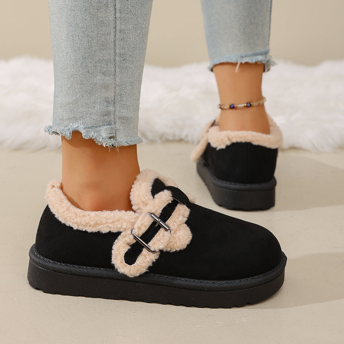 Women's BerryBirk Cozy Clogs – Retro Faux Fur Platform Snow Boots (US 5–9)