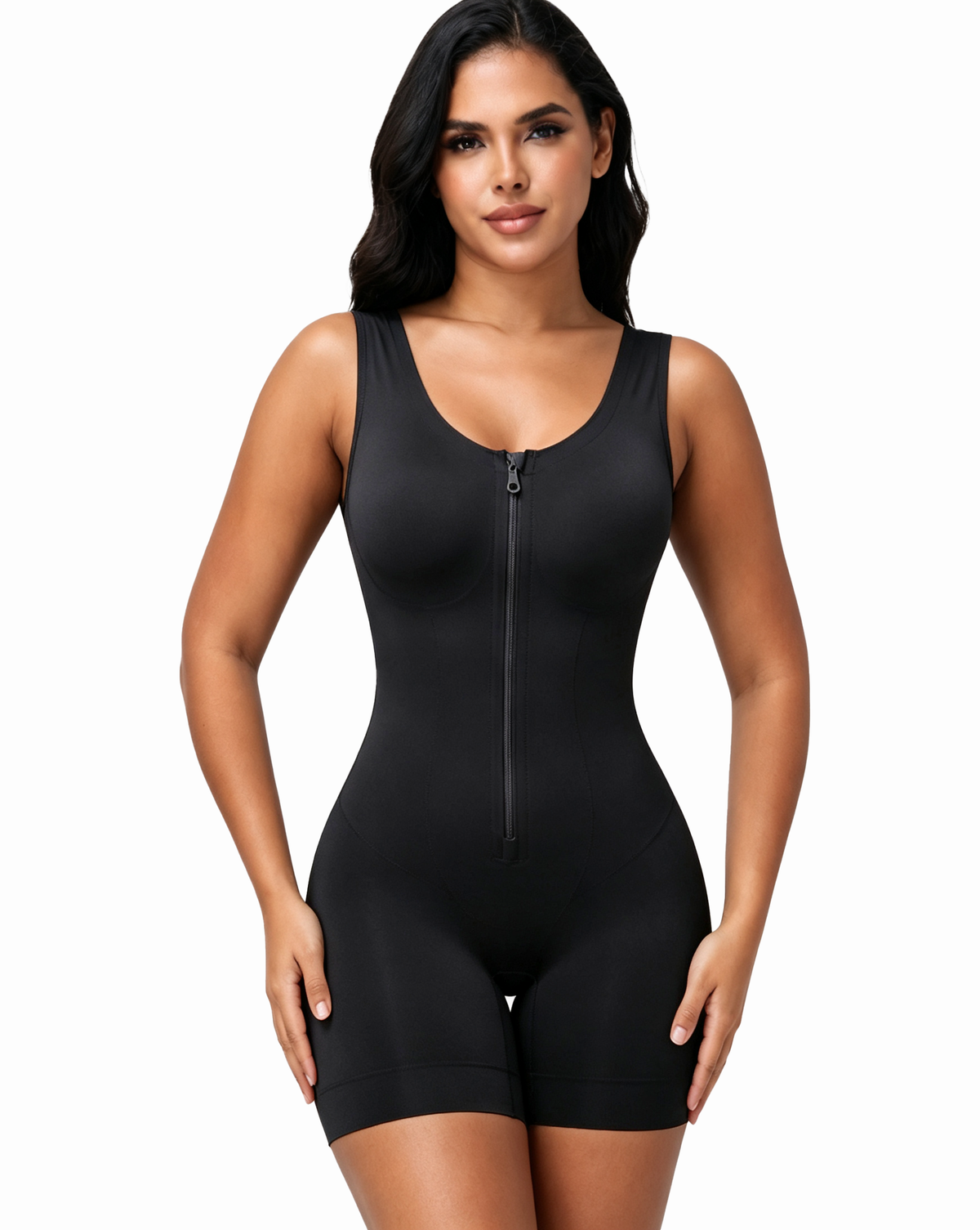 High Compression Seamless Tummy Control Butt Lifting Zipper Shapewear