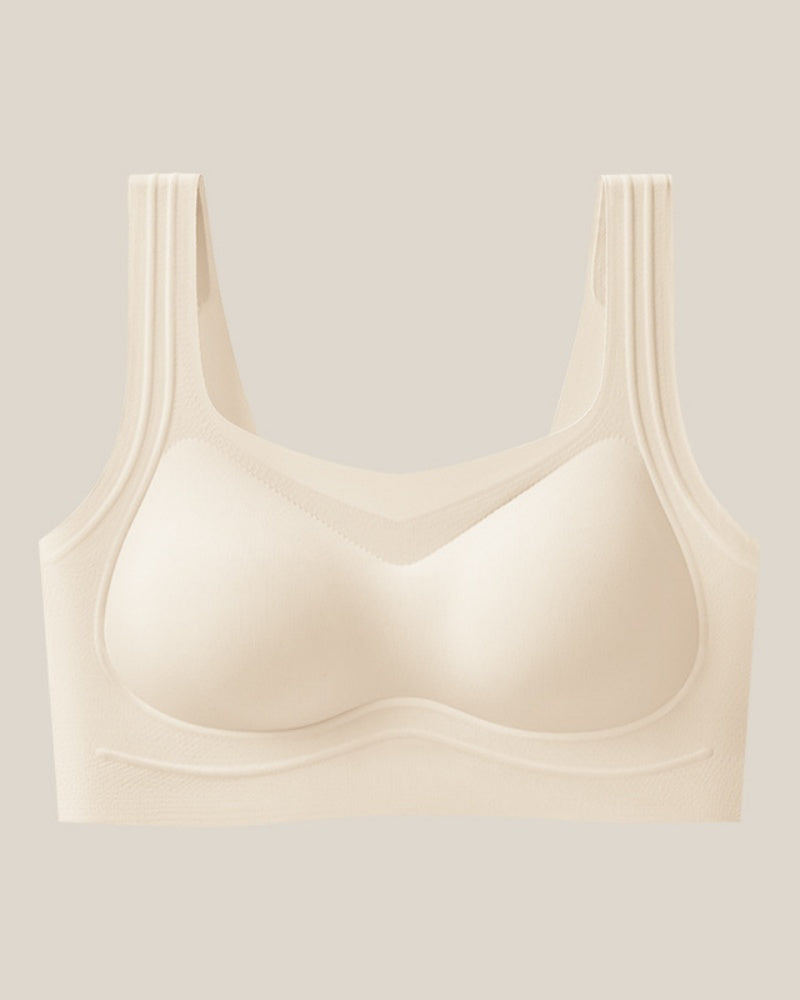 Thin Soft Support Push Up Anti Sagging Vest Bra  - By Qivii
