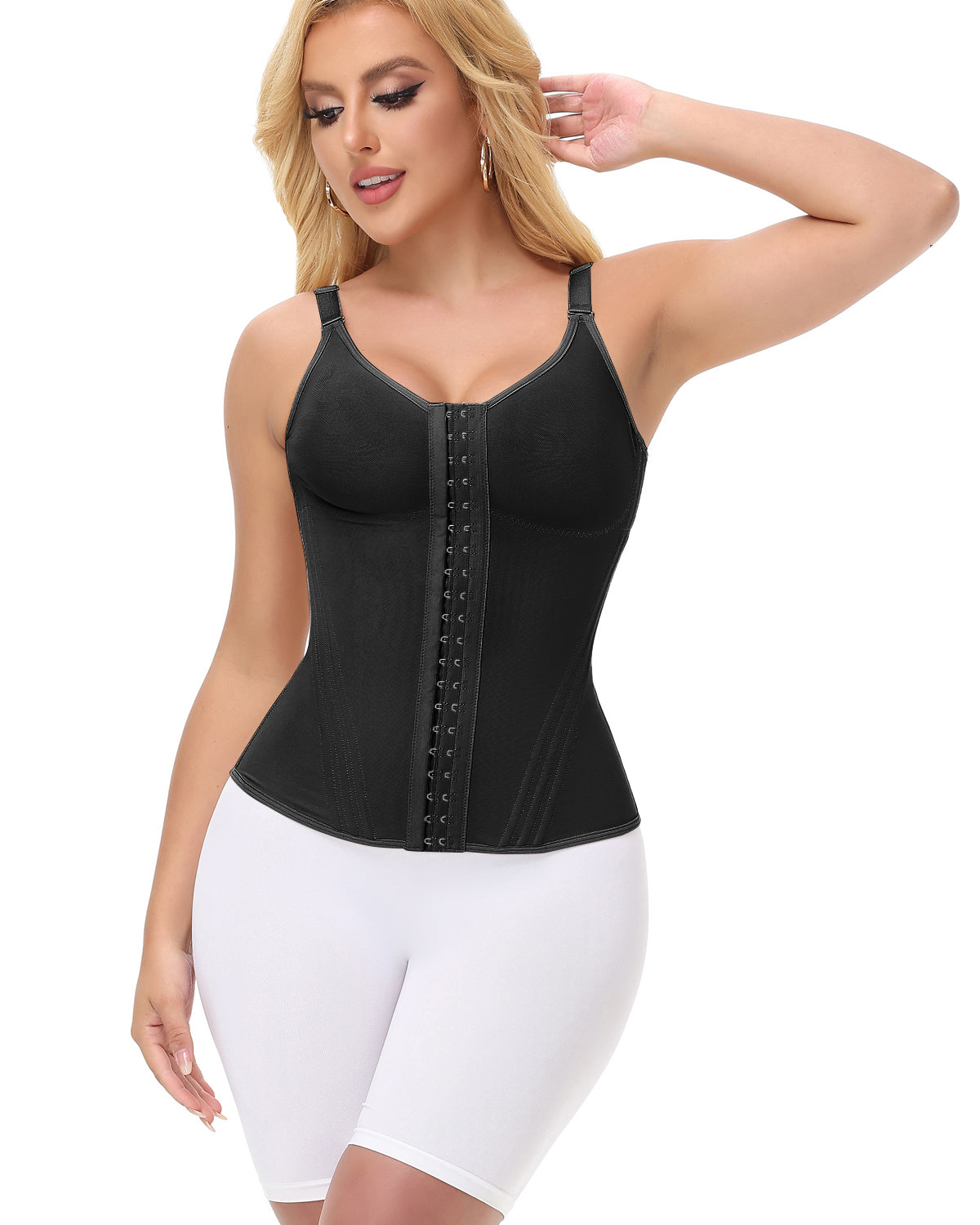 Shapshe® Fajas Colombianas Mesh Waist Trainer Vest With Nippel Covers