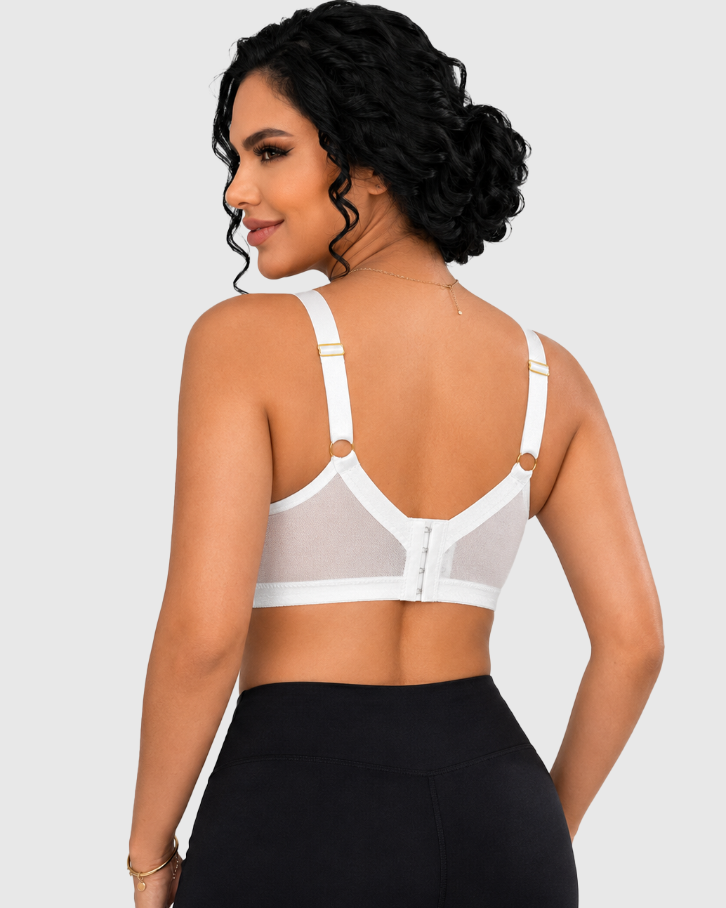 Mesh Adjustable Strap Plus Size Support Shapewear Bra
