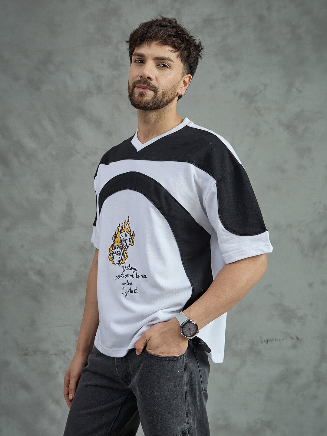 White Cut and Sew Embroidered T-Shirt