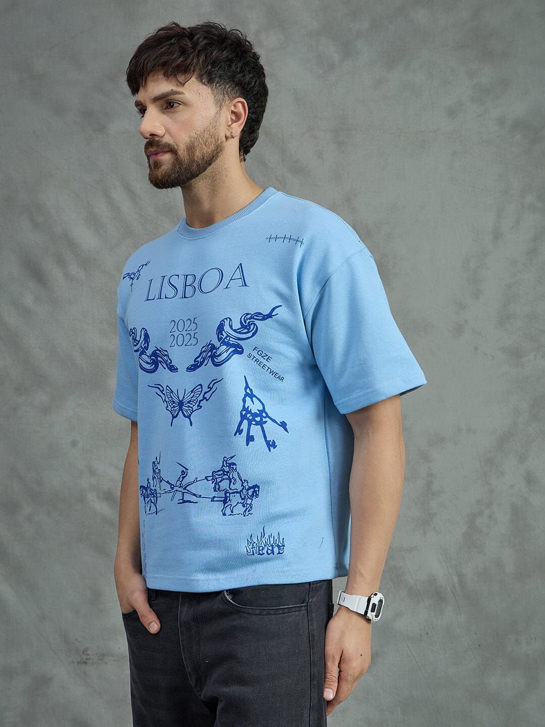 Sky Lisbon Graphic Oversized Tshirt