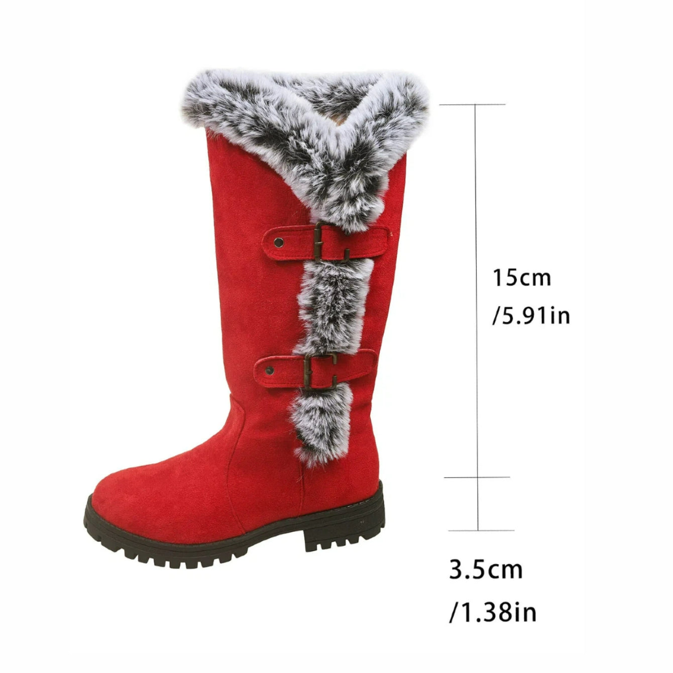 Women's WinterHug Mid-Boots - Plush Lined Suede Snow Boots (US 5-10.5)