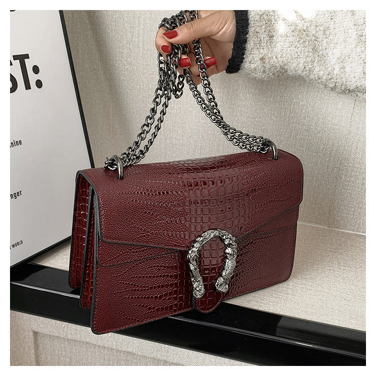 Women's Chain Flap Bag - Trendy PU Leather Shoulder & Crossbody Purse