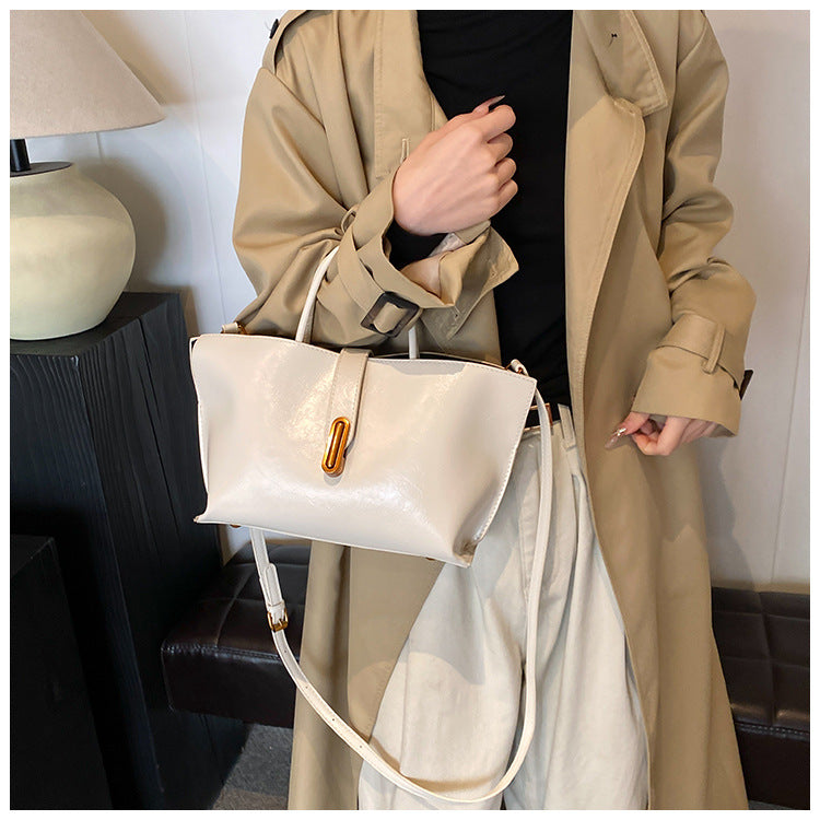 Women's Polished Commuter Tote - Textured Leather Convertible Work Bag | Spacious Crossbody to Handheld Carryall for Professionals