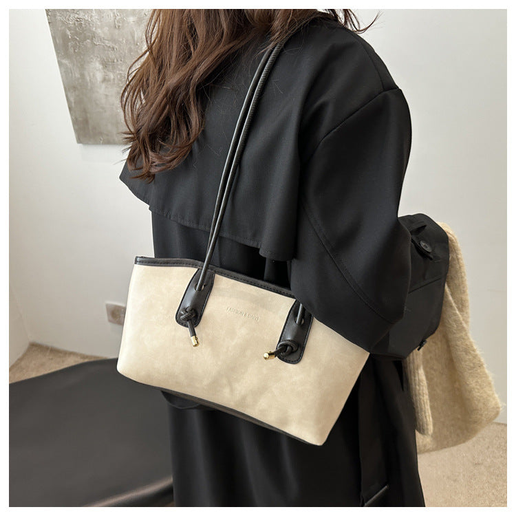 Women's Vintage-Chic Oversized Tote - Commuter-Ready Shoulder Bag w/ Detachable Accent Charms, Grain-Textured Vegan Leather
