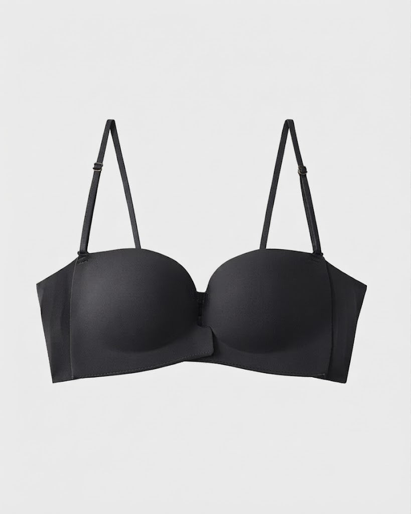 Seamless Front-Closure Detachable Shoulder Strap Push-Up Bra