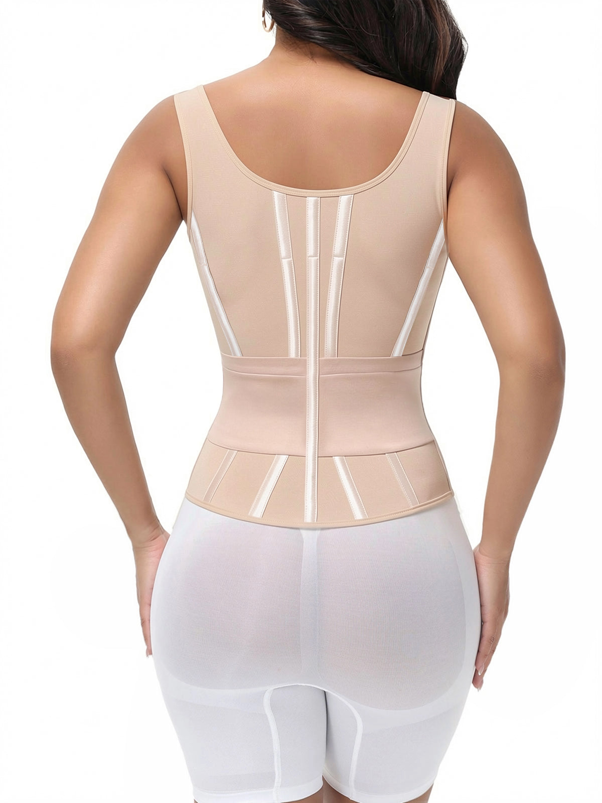 Adjustable Strap High Compression Zipper Bustier Shaper Vest