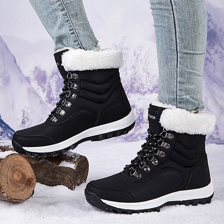 Unisex Snow Boots - Thermal Fleece Lined Winter Shoes with Non-Slip Sole (US 5-11)