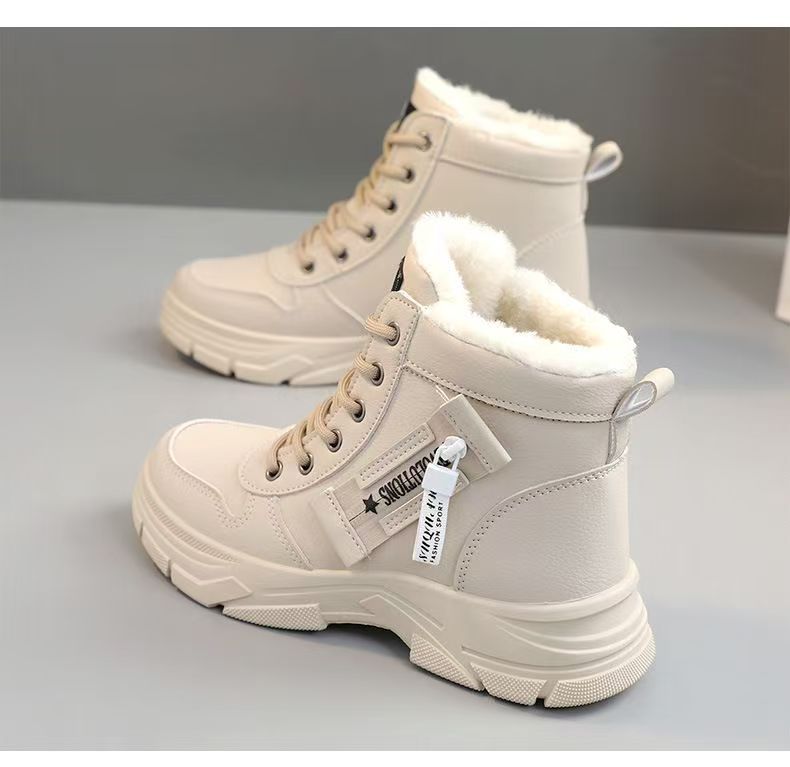 Women's Alpine Waterproof Winter Boots - Fleece-Lined Combat Snow Boots with Non-Slip Lug Sole (US 4-8.5)