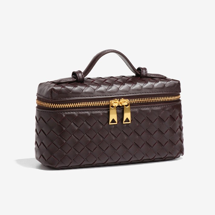 Women's Atelier Cube Carrier Bias-Weave Top Handle Bag with Convertible Strap