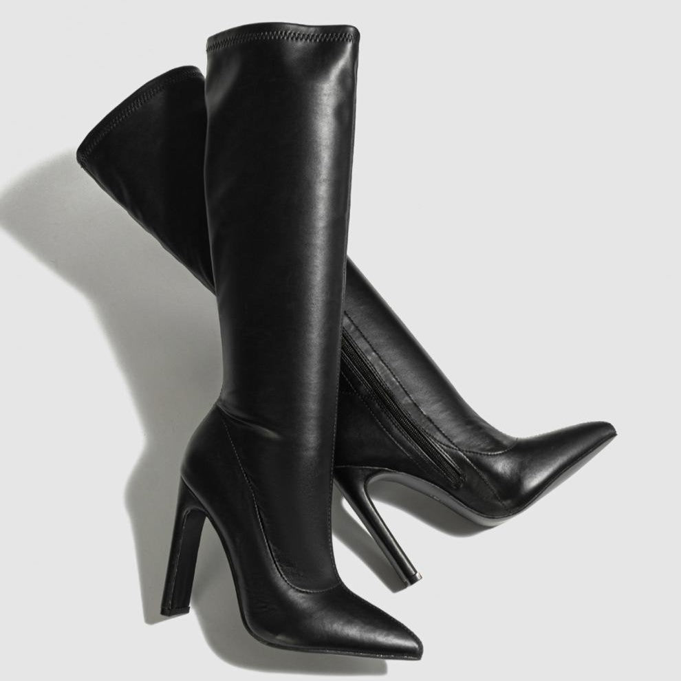 Women's LuxeStiletto Knee-High Boots – Pointed Toe Slim Heel Fashion Boots (US 4–10)