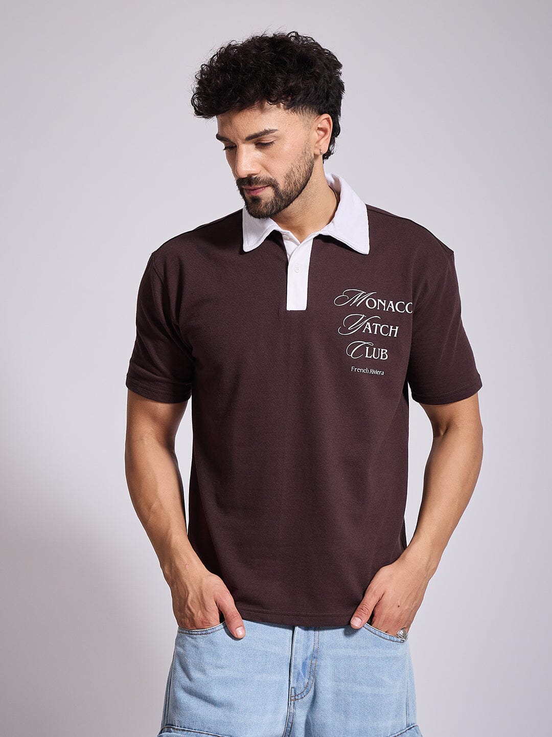 Brown Yatch Club Polo Tshirt