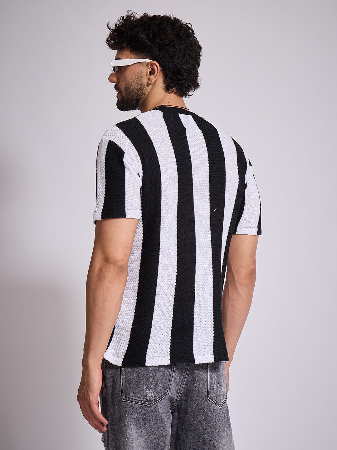 Black & White Football Jersey Tshirt