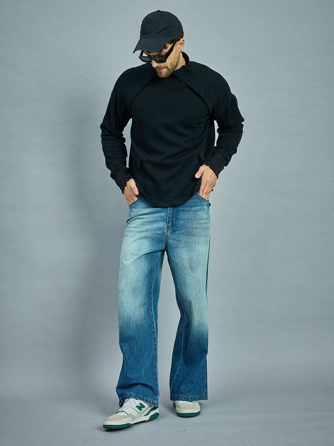 Black Gothic Turtle Neck Sweatshirt