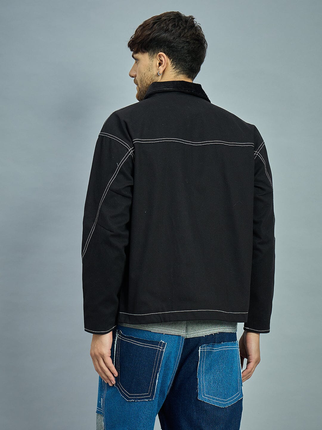 Black Heavyweight Harrington Jacket