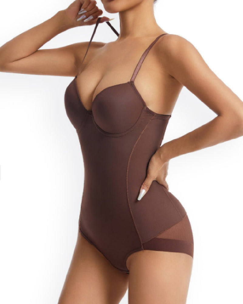 Breast Push Up Butt Lift Bodysuit Shapewear With Bra  - By Qivii