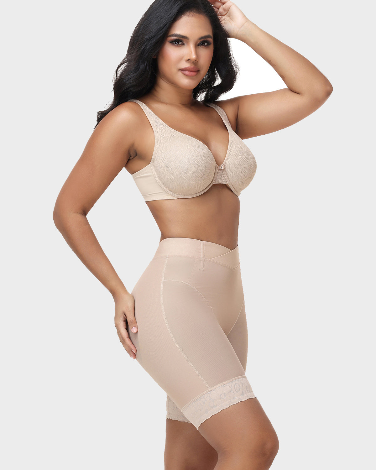 High Waist Seamless Mesh Butt Lifting Shaper Shorts