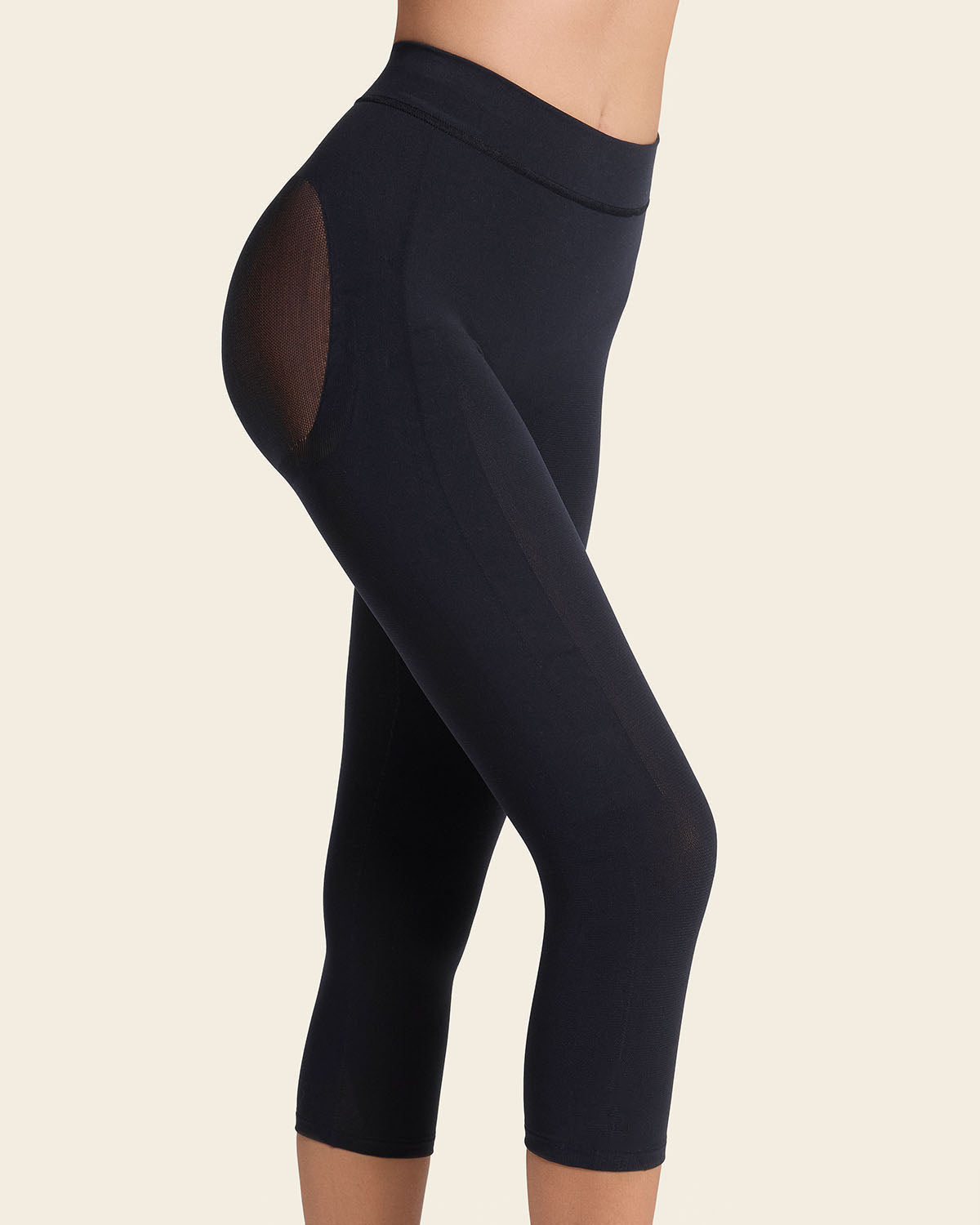 Invisible High Waisted Butt Lifting Capri Shaper Pants