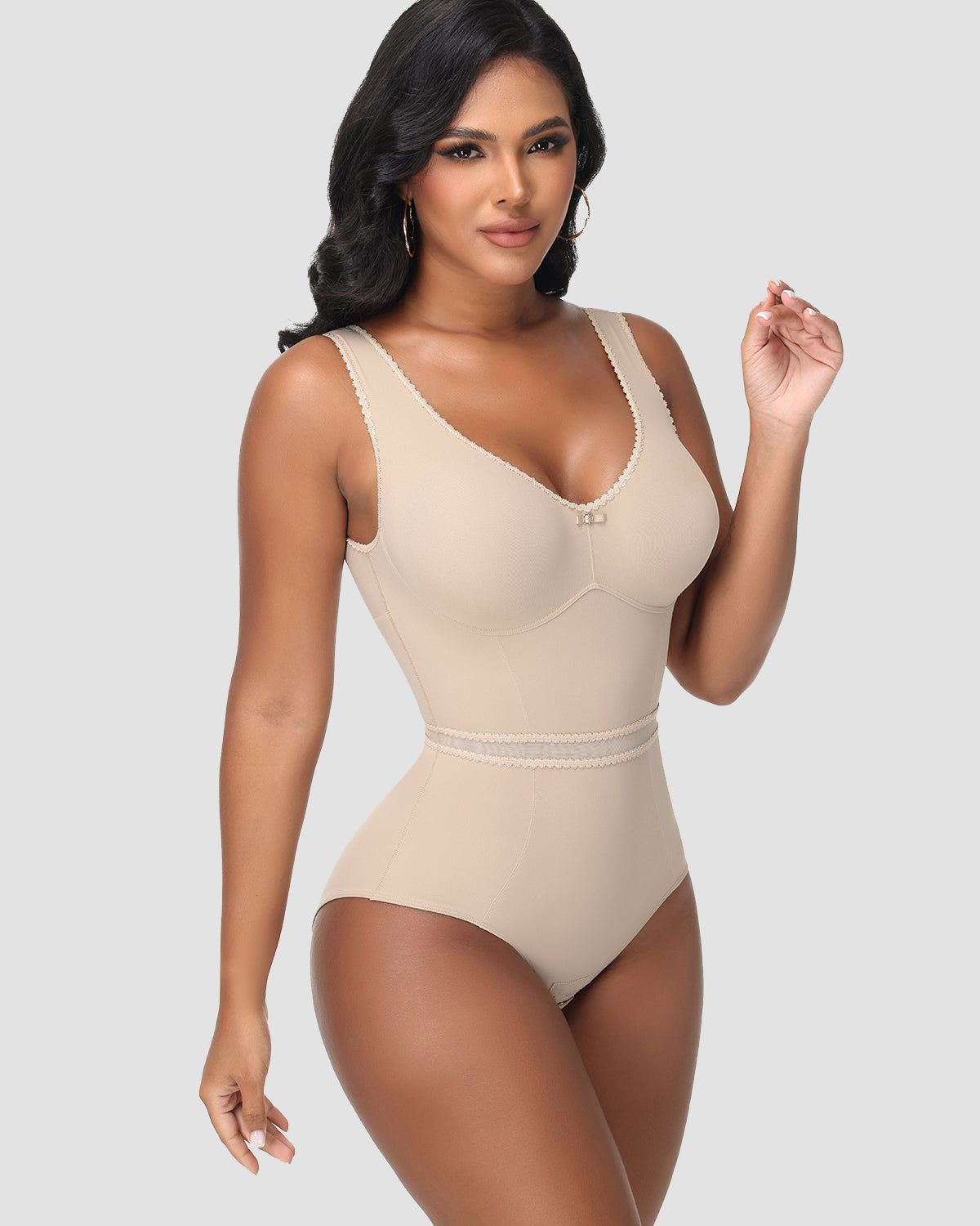 Shapshe® Figure-Shaping Lace Bodysuit for a Slim Waist  - By Qivii