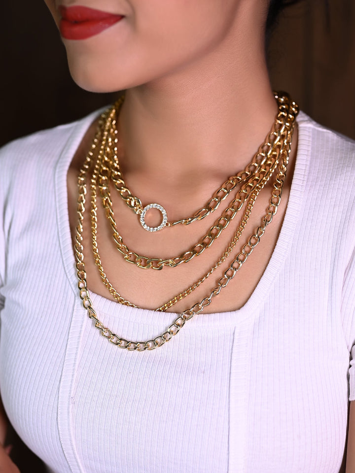 Alice Heavy gold plated multiple layered Western chain