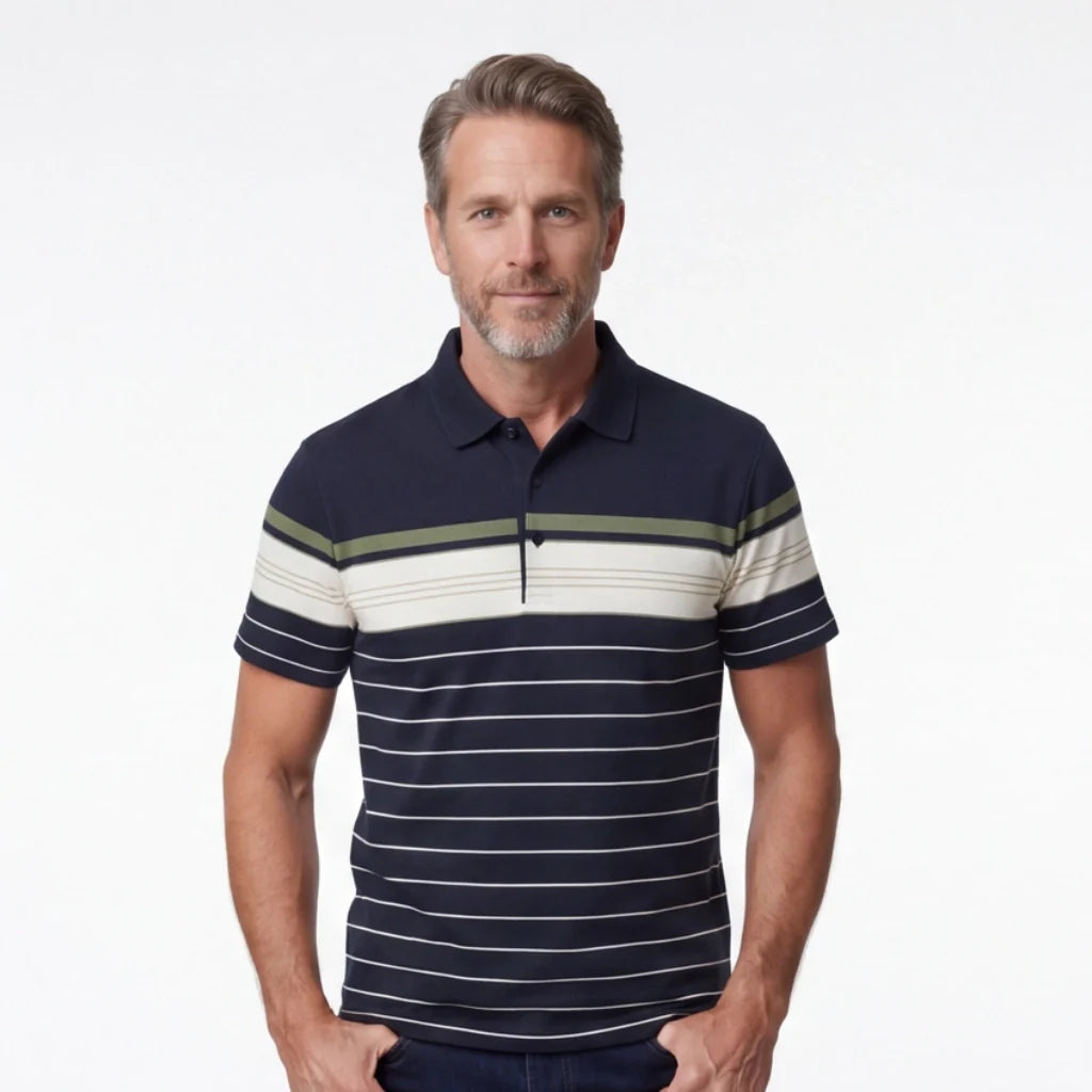 Dylan Striped Cotton Polo